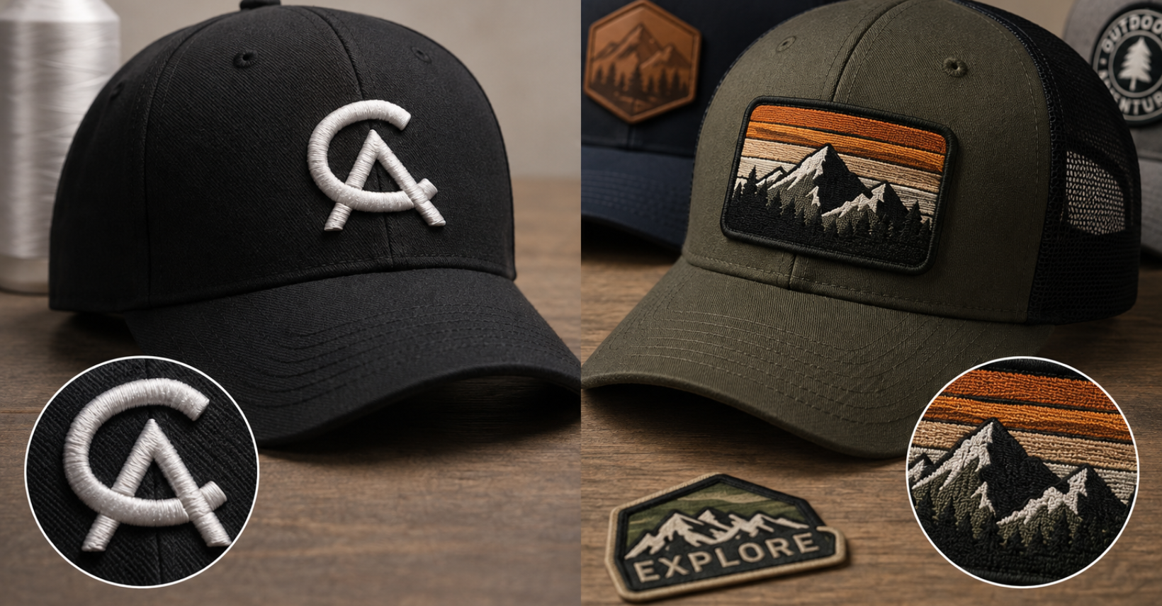 Patches vs Embroidery on Caps